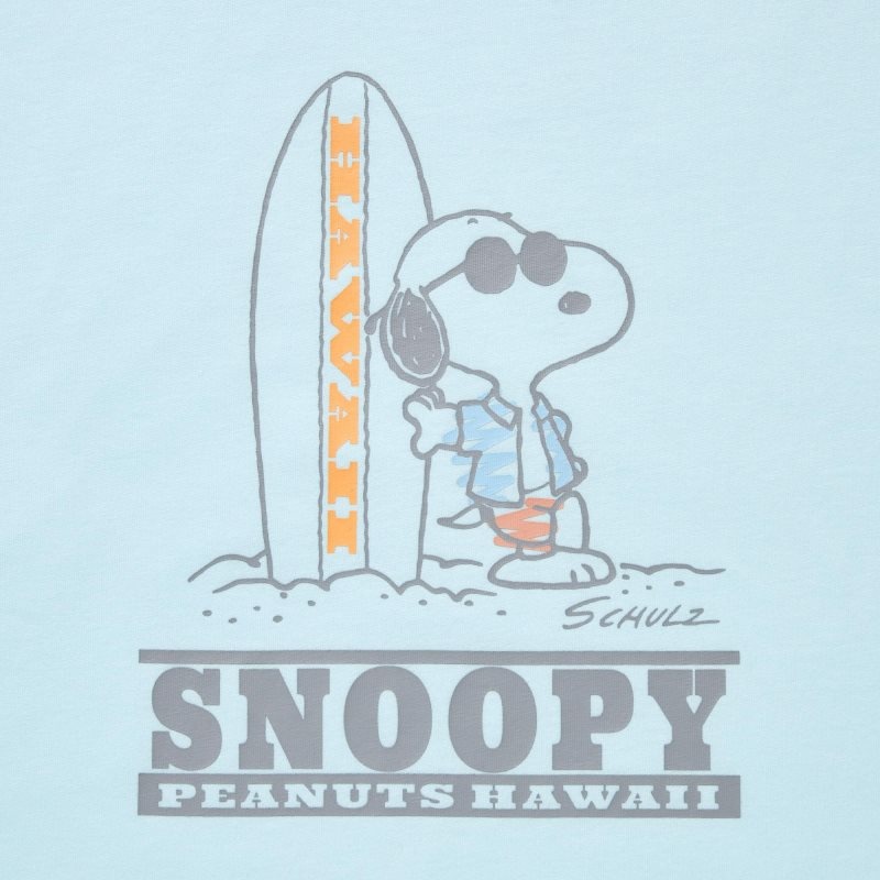 Light Green Women Uniqlo Peanuts Hawaii Ut (Short-sleeve Graphic) T Shirts | USA QZVNX-4639