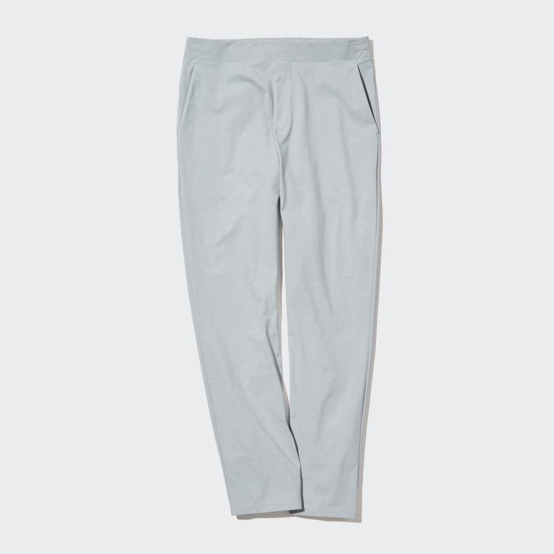 Light Grey Men Uniqlo Ultra Stretch Dry-ex Tapered Pants | USA OFURB-4951