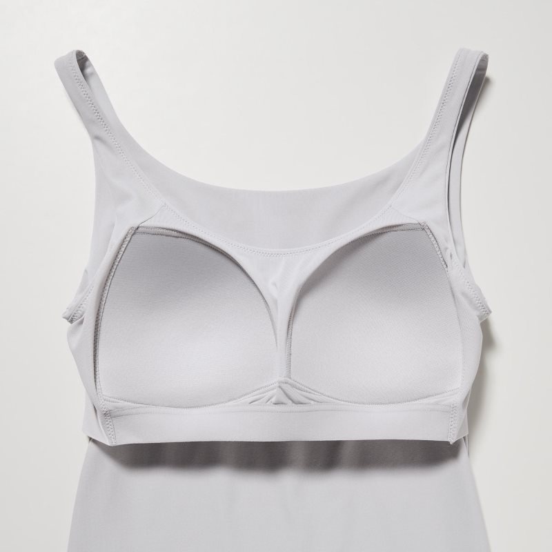 Light Grey Women Uniqlo Airism Sleeveless Bras | USA GRCLX-2846