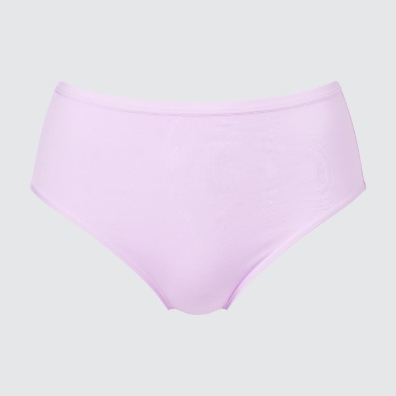 Light Purple Women Uniqlo Plain High-rise Underwear | USA KBLNZ-2586