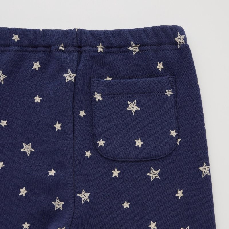 Navy Baby Uniqlo Fleece (Star) Leggings | USA XMPND-5368