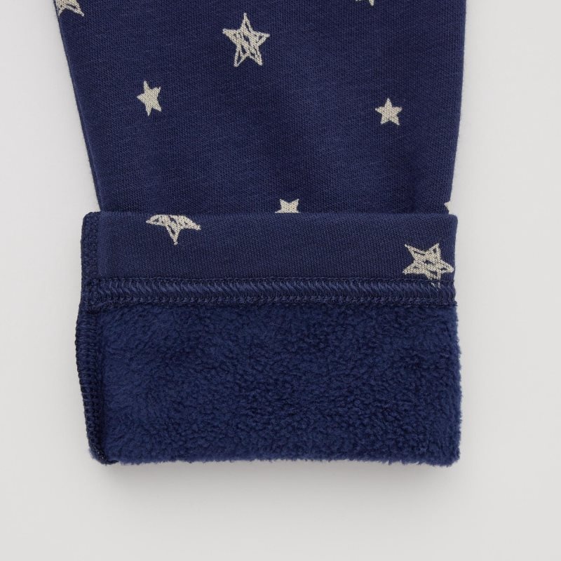 Navy Baby Uniqlo Fleece (Star) Leggings | USA XMPND-5368