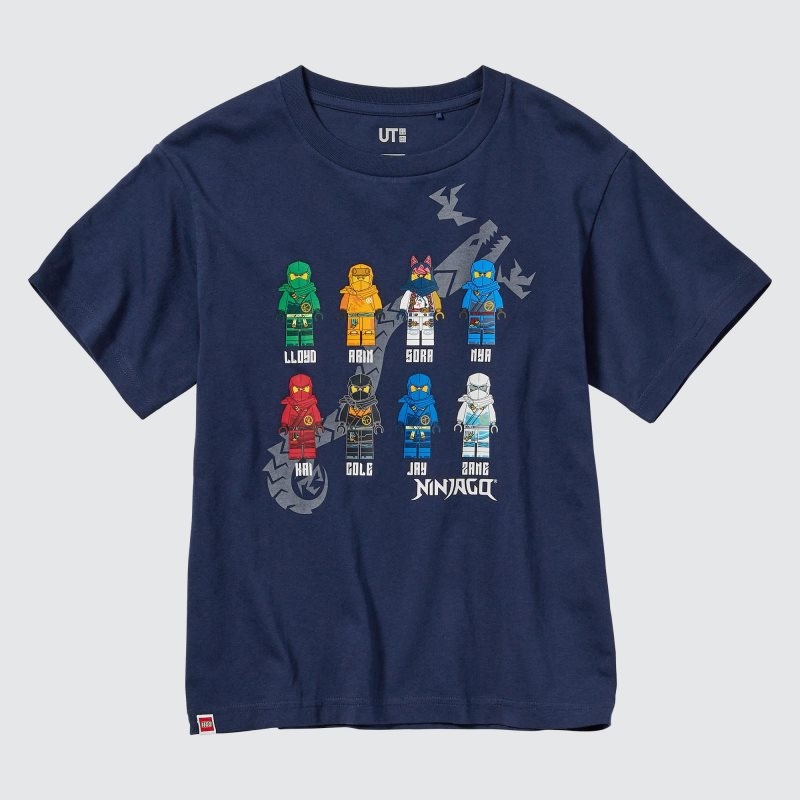 Navy Kids Uniqlo Lego Ninjago Ut (Short Sleeve Graphic) T Shirts | USA JARTP-4302