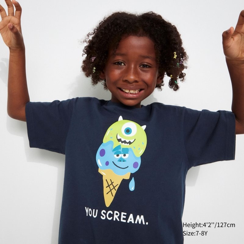 Navy Kids Uniqlo Magic For All Favorites Ut (Short-sleeve Graphic) T Shirts | USA TBHMV-7162