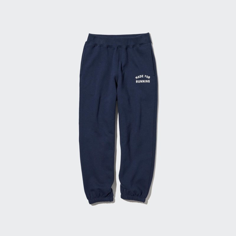 Navy Kids Uniqlo Ultra Stretch Graphic Sweatpants | USA THOXL-1604