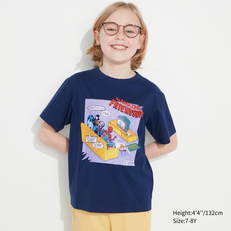 Navy Kids Uniqlo Utgp2023: Magic For All Ut (Short-sleeve Graphic) (Chong Jing Yung) T Shirts | USA YXWUF-8324