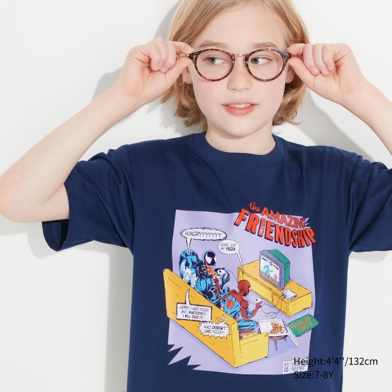 Navy Kids Uniqlo Utgp2023: Magic For All Ut (Short-sleeve Graphic) (Chong Jing Yung) T Shirts | USA YXWUF-8324