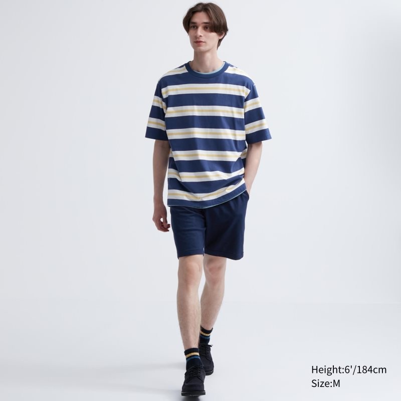 Navy Men Uniqlo Airism Cotton Easy (8\