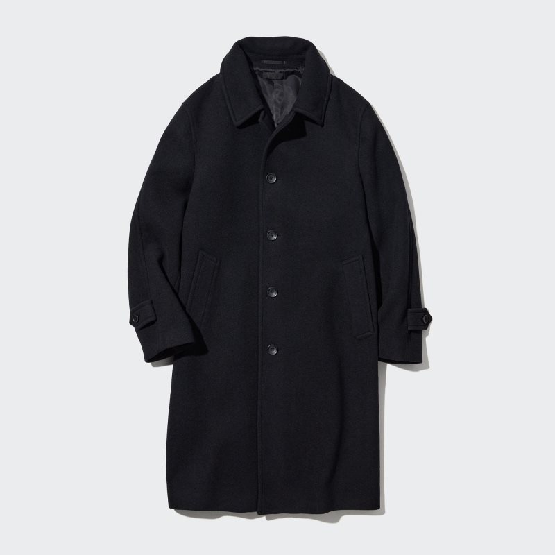 Navy Men Uniqlo Balmacaan Coats | USA GZARY-0852