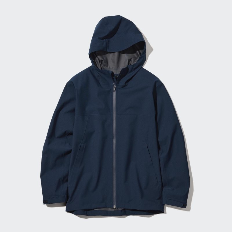 Navy Men Uniqlo Blocktech (3d Cut) Parka | USA FVXLC-0879