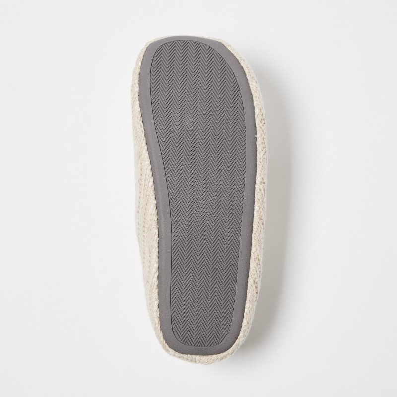 Navy Men Uniqlo Cable Knit (Rubber Sole) Slippers | USA IFOCR-0148