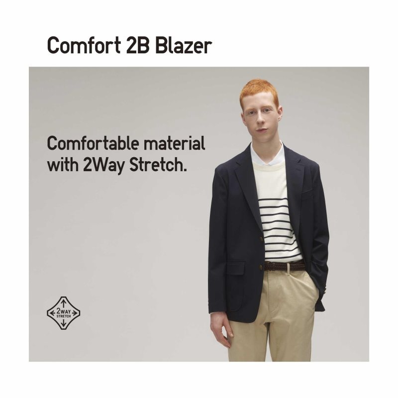 Navy Men Uniqlo Comfort Blazers | USA RTDUN-0672