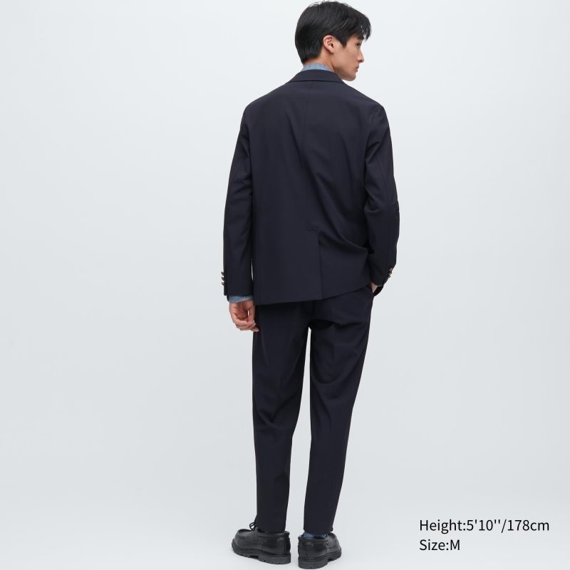 Navy Men Uniqlo Comfort Blazers | USA RTDUN-0672