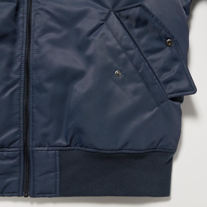 Navy Men Uniqlo Ma-1 Jackets | USA MILHC-3691