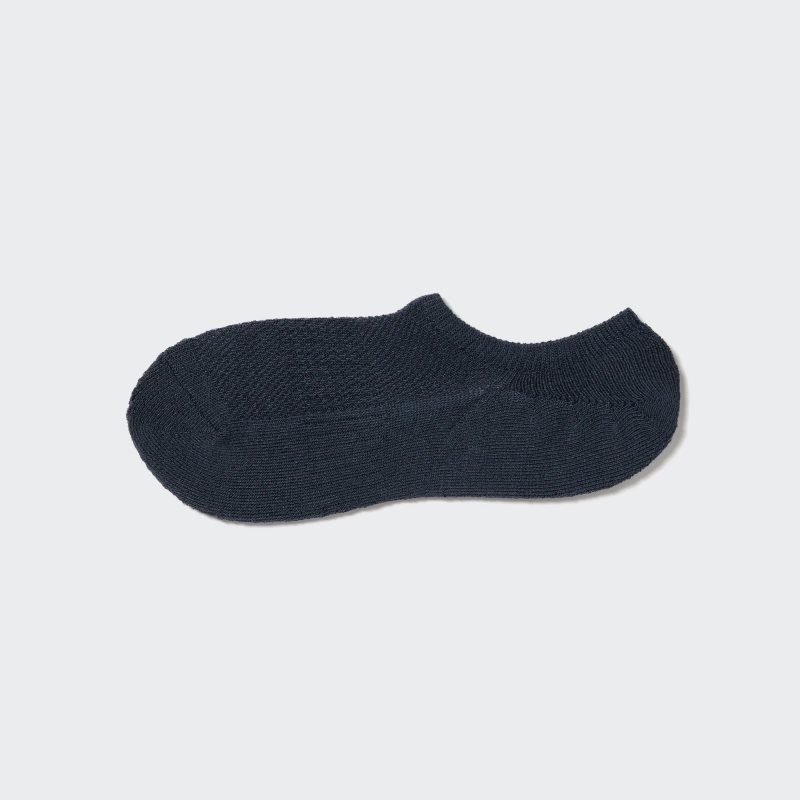 Navy Men Uniqlo Pile Low Cut Socks | USA NVRWL-3681