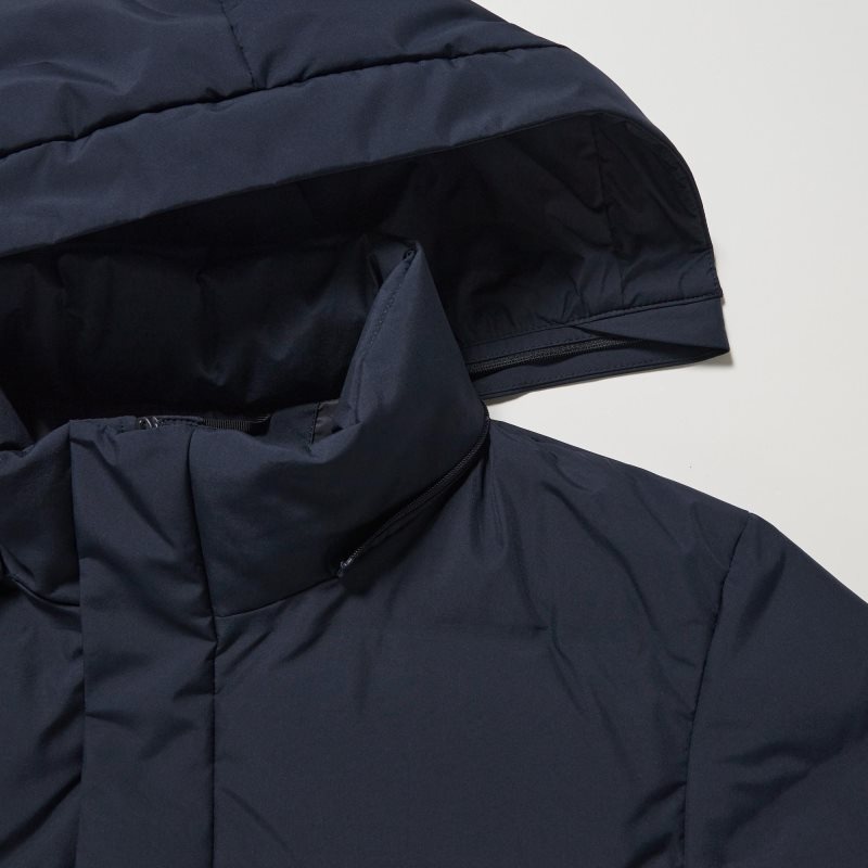 Navy Men Uniqlo Seamless Down Coats | USA UQNVM-8059