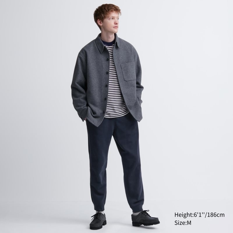 Navy Men Uniqlo Sweatpants Sweatpants | USA WAMGT-0152