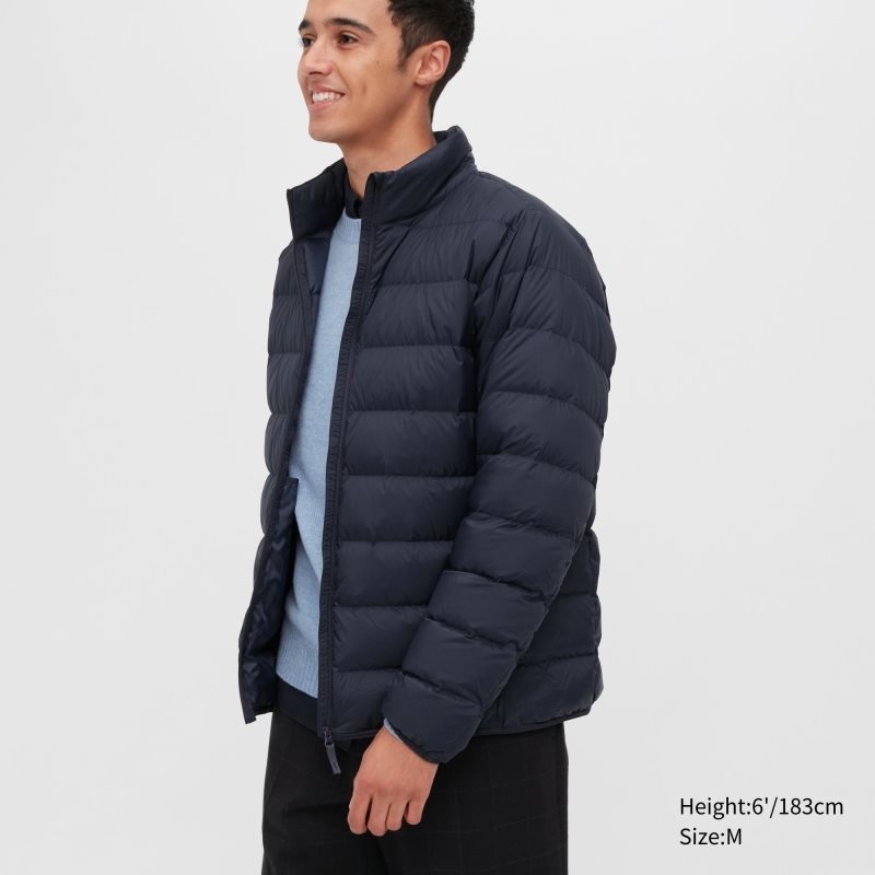 Navy Men Uniqlo Ultra Light Down (3d Cut Narrow Quilt) (2022 Edition) Jackets | USA BTAER-1968