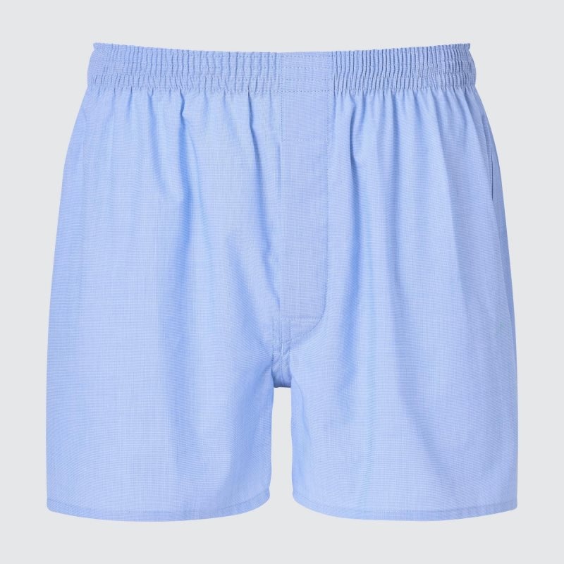 Navy Men Uniqlo Woven Broadcloth Trunks | USA NFJDM-9378