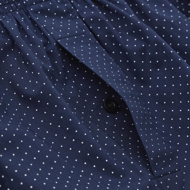 Navy Men Uniqlo Woven Dotted Trunks | USA ZUCKA-1792