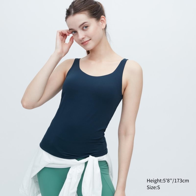 Navy Women Uniqlo Airism Sleeveless Bras | USA UWHEB-1759