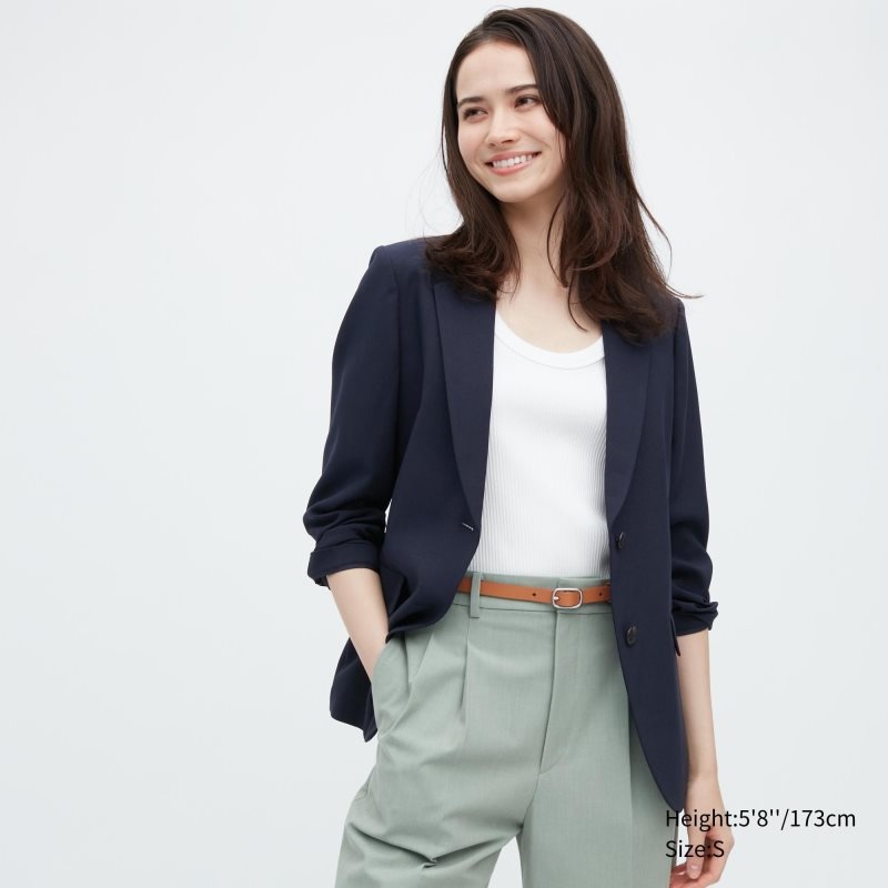 Navy Women Uniqlo Airsense (Ultra Light) Jackets | USA ULAEG-8265