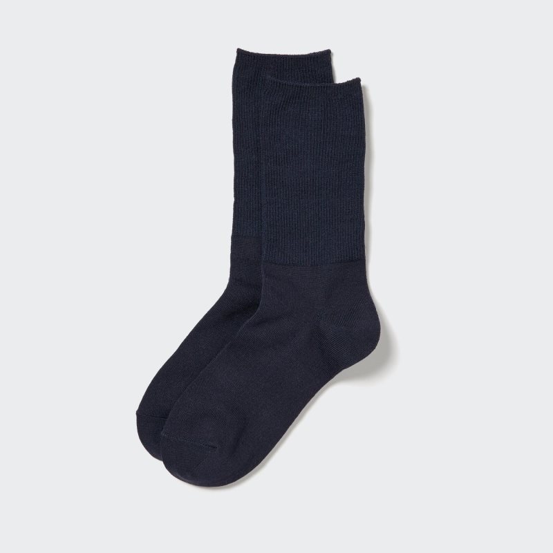 Navy Women Uniqlo Heattech 2-way Socks | USA KVUNR-8952