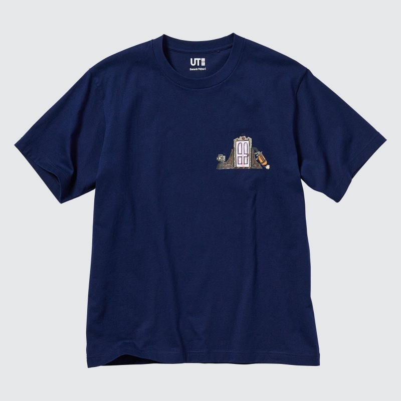 Navy Women Uniqlo Pixar Art Ut (Short-sleeve Graphic) (Kazuma Mikami) T Shirts | USA FKLOS-2435