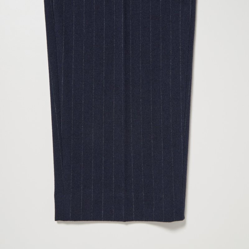 Navy Women Uniqlo Smart Brushed Ankle Pants | USA PSHGB-1802