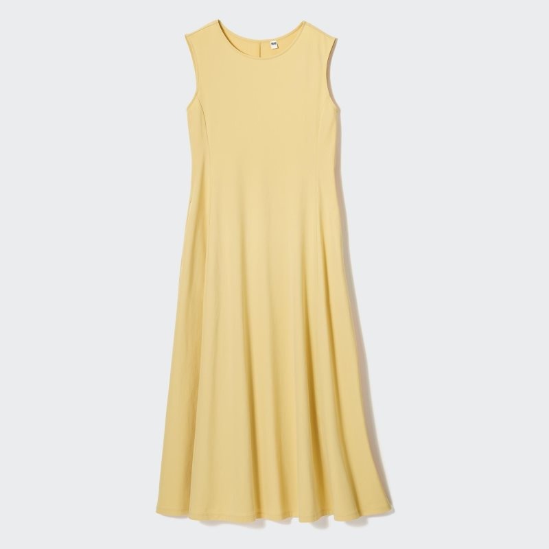 Navy Women Uniqlo Ultra Stretch Airism Sleeveless Dress | USA GBFMH-4132