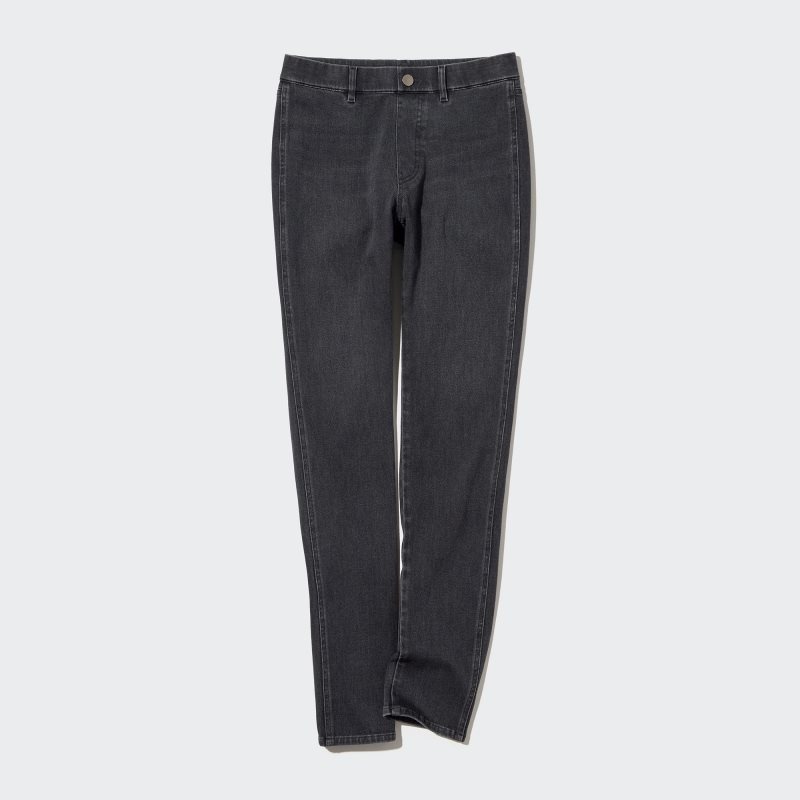 Navy Women Uniqlo Ultra Stretch Denim Leggings Pants | USA NUMPV-5431