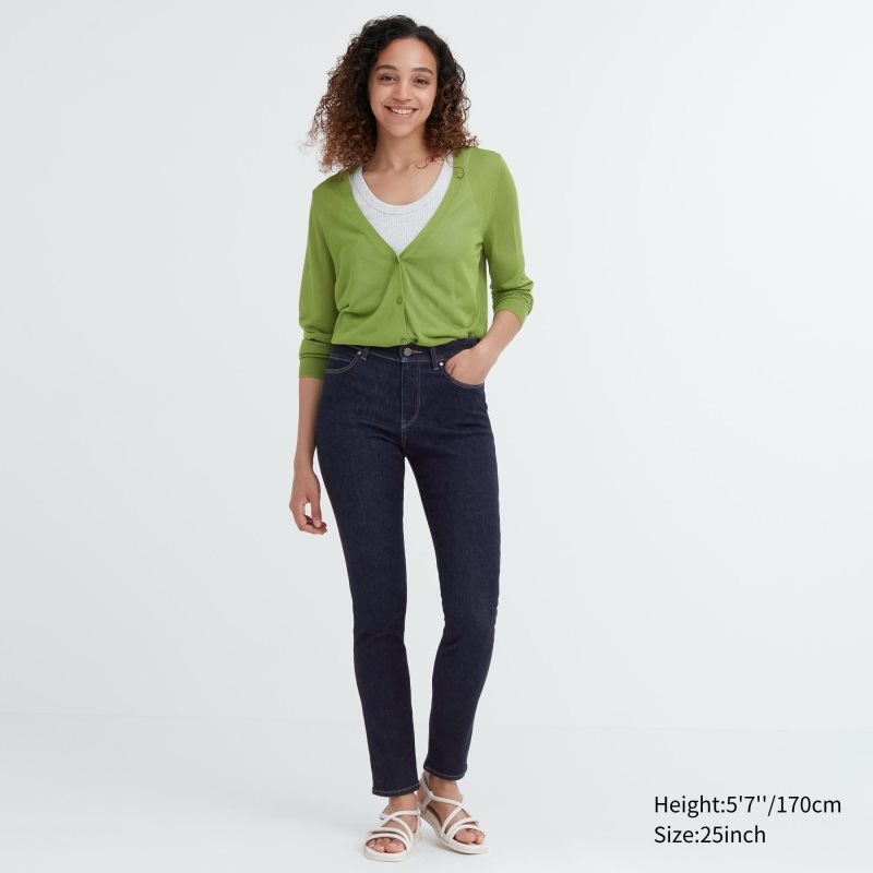 Navy Women Uniqlo Ultra Stretch Jeans | USA FPLBZ-5647