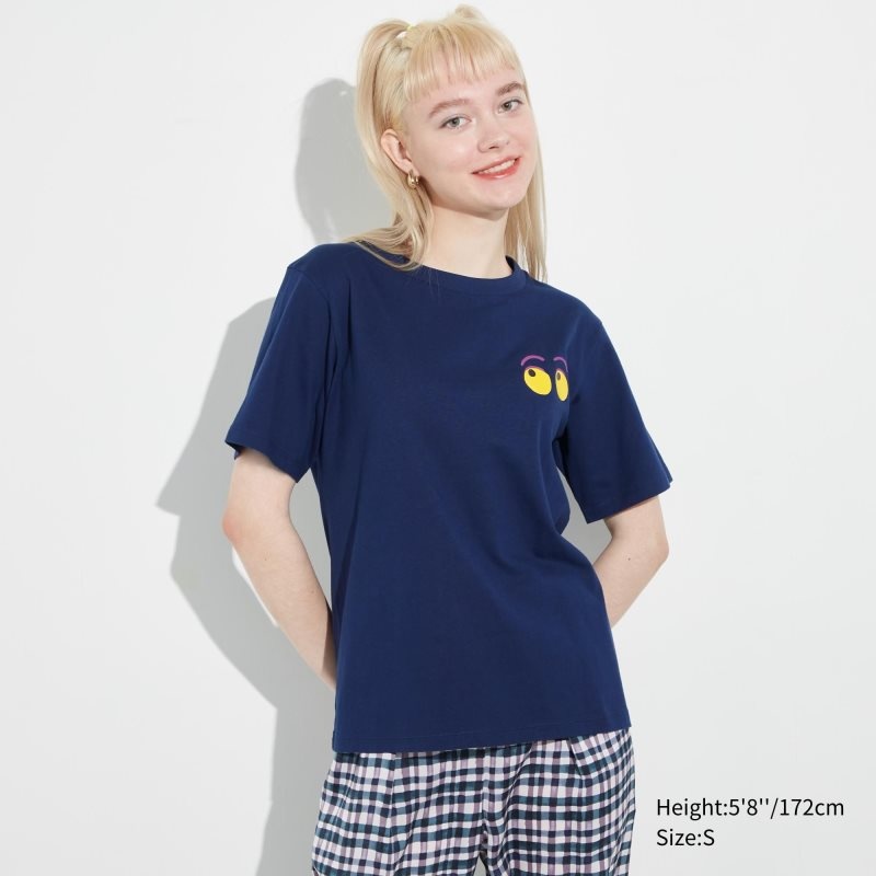 Navy Women Uniqlo Utgp2023: Magic For All Ut (Short-sleeve Graphic) (Regine Binuya Bague) T Shirts | USA NIZAT-9038