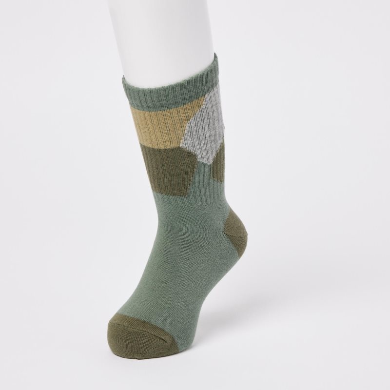 Olive Kids Uniqlo Regular 3 Pack Socks | USA AMHJS-1269