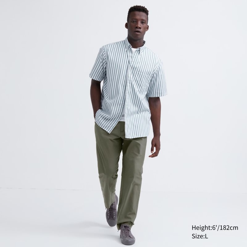 Olive Men Uniqlo Airsense Relaxed (Ultra Light Relaxed) Pants | USA KZCYR-1945