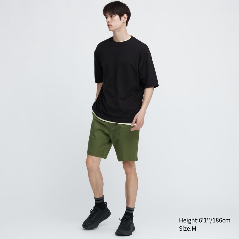 Olive Men Uniqlo Dry Stretch Easy (8\