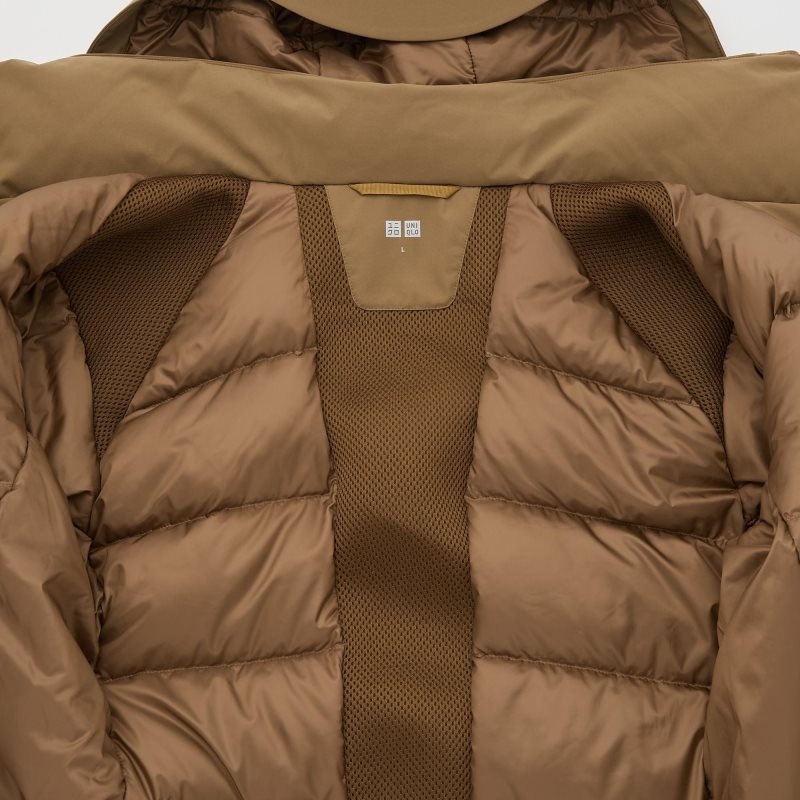 Olive Men Uniqlo Hybrid Down Parka | USA PXGDT-0186