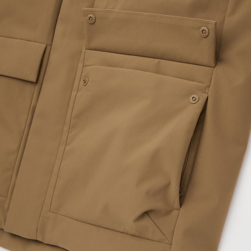 Olive Men Uniqlo Hybrid Down Parka | USA PXGDT-0186