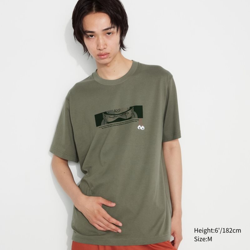 Olive Men Uniqlo Naruto Ut (Short-sleeve Graphic) (Kakashi Hatake) T Shirts | USA KZCHB-1682