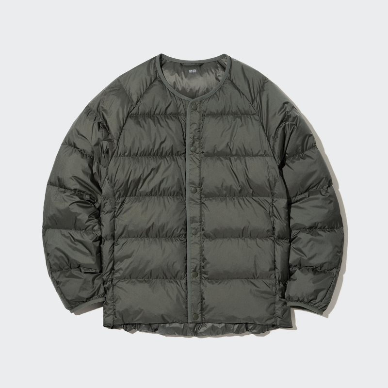 Olive Men Uniqlo Recycled Down Jackets | USA ZJNBP-8061