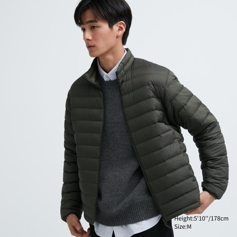 Olive Men Uniqlo Ultra Light Down Jackets | USA OEXVZ-6089