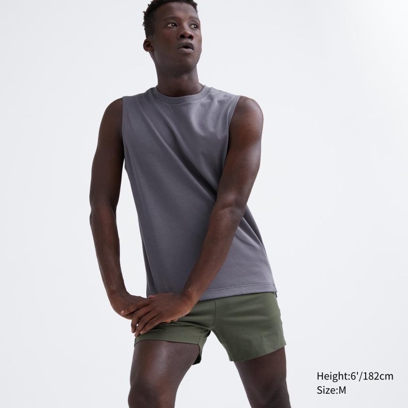 Olive Men Uniqlo Ultra Stretch Dry-ex (5\