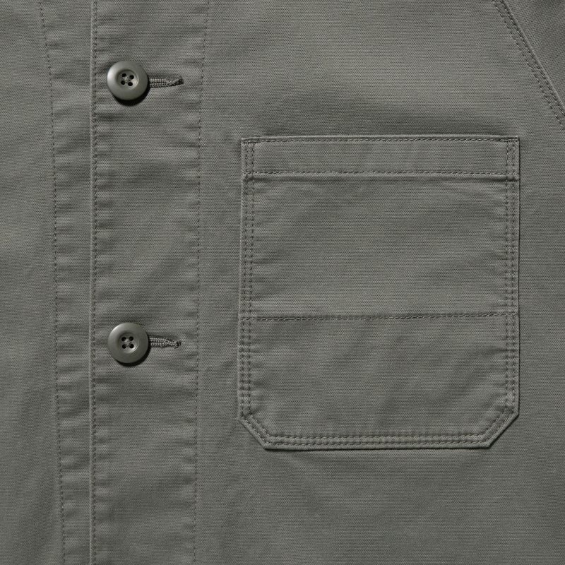 Olive Men Uniqlo Utility Jackets | USA YNVBD-2561