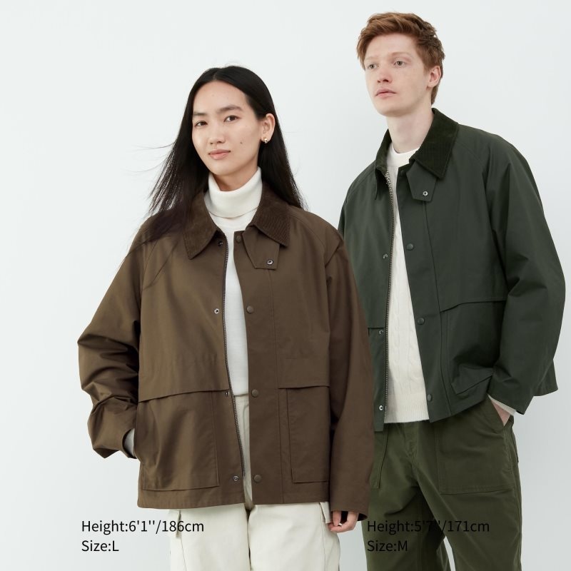 Olive Men Uniqlo Utility Short Jackets | USA HINVQ-9761