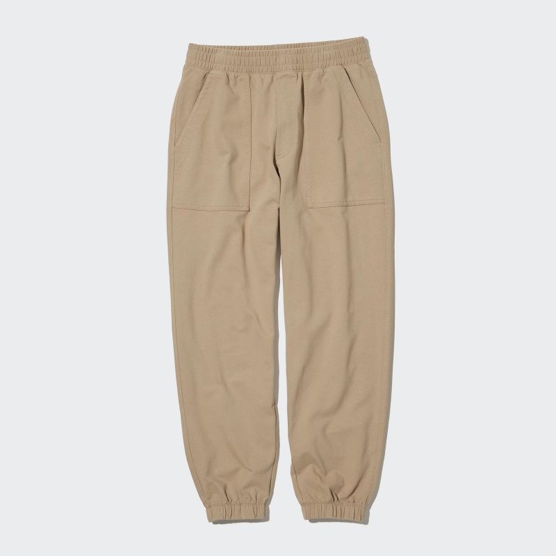 Olive Men Uniqlo Washed Jersey Jogger | USA FECQB-6834