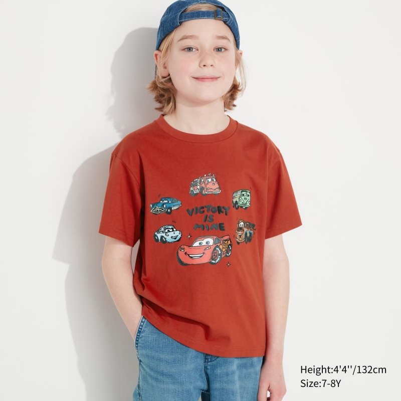 Orange Kids Uniqlo Pixar Art Ut (Short-sleeve Graphic) (Kazuma Mikami) T Shirts | USA KOIUT-3751