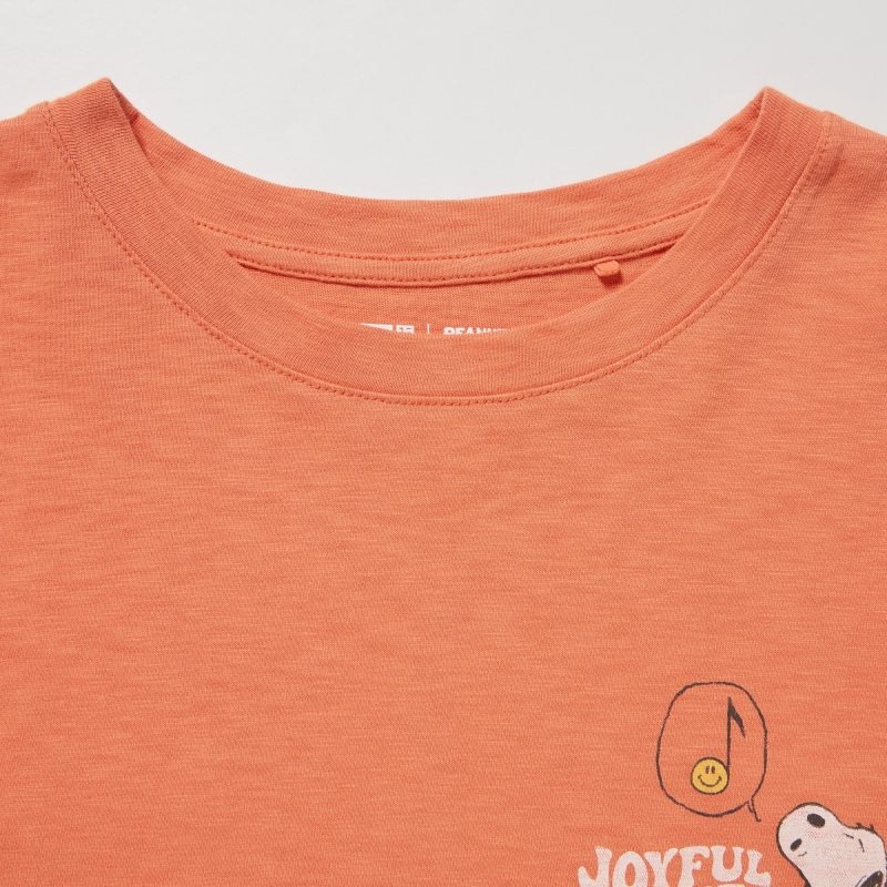 Orange Women Uniqlo Love Sunshine & Peanuts Ut (Short-sleeve Graphic) T Shirts | USA JWSHR-8754