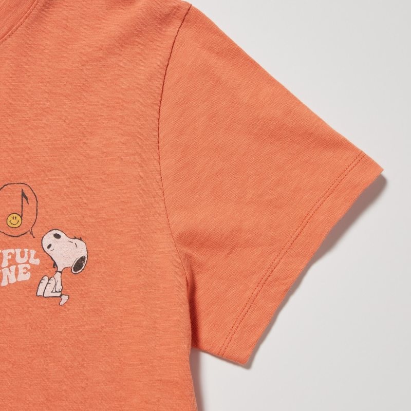 Orange Women Uniqlo Love Sunshine & Peanuts Ut (Short-sleeve Graphic) T Shirts | USA JWSHR-8754