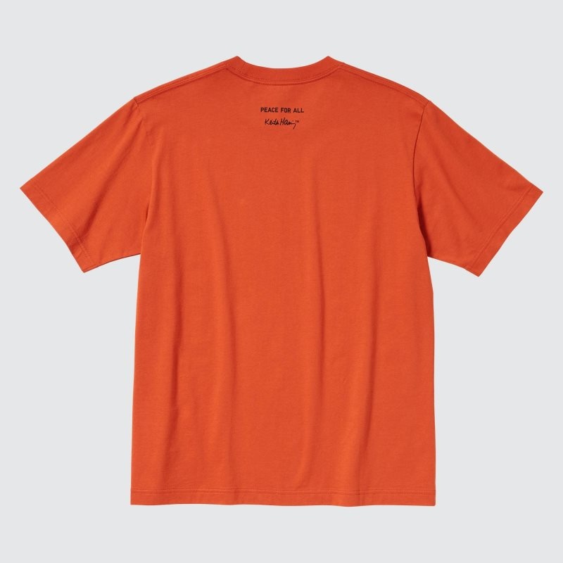 Orange Women Uniqlo Peace For All (Keith Haring) (Short-sleeve Graphic) T Shirts | USA FLUAH-2053