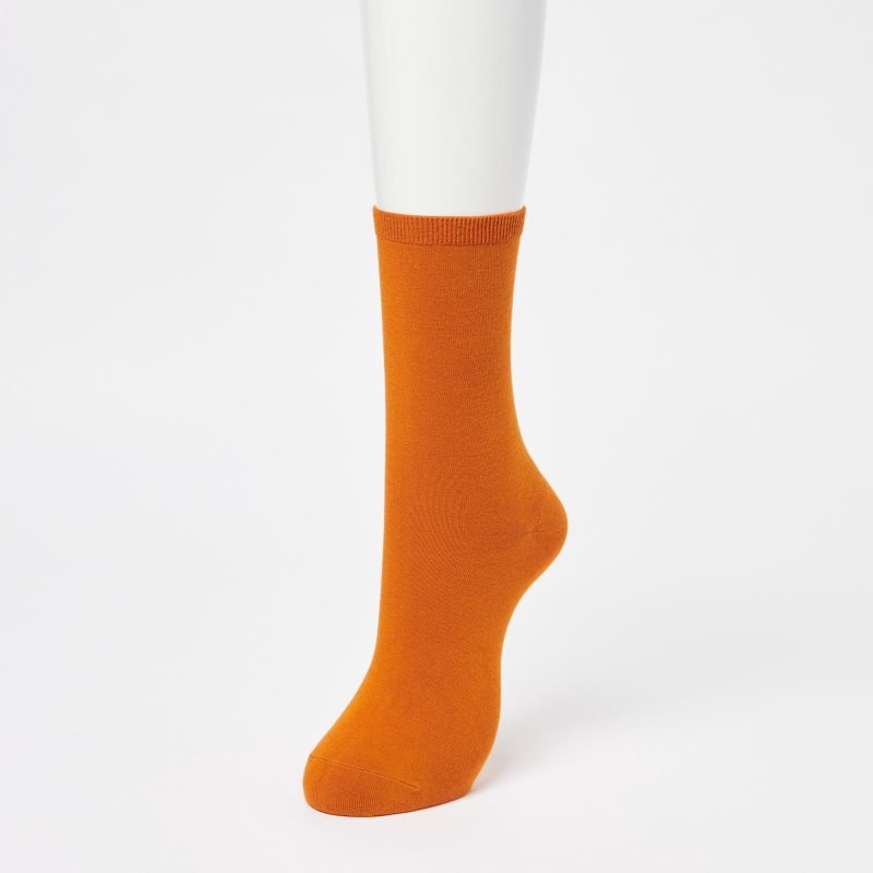 Orange Women Uniqlo Socks (3 Pairs) Socks | USA RDOVX-7536